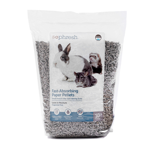 Sophresh Sustrato de Papel Tipo Pellet con Bicarbonato sin Aroma para Pequeñas Mascotas, 4.5 kg