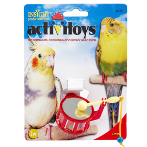 JW Pet Company Juguete de Plástico Interactivo para Aves Tambor