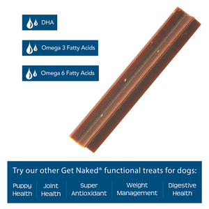 Get Naked Sticks Dentales + Soporte Piel y Pelo para Perro Adulto Raza Grande, 187 g