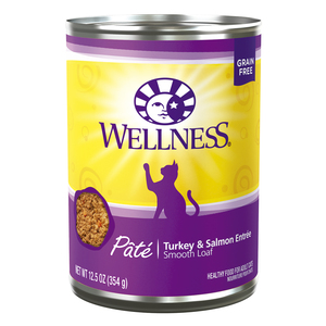 Wellness Complete Health Alimento Natural para Gato Receta Paté de Pavo/Salmón, 354 g